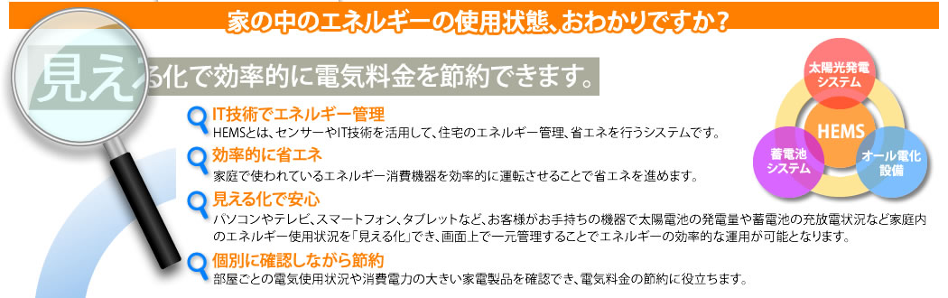 見える化で電気料金を節約。